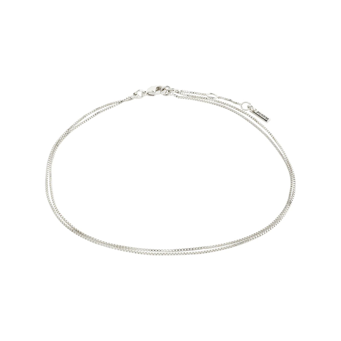 PILGRIM CARE RECYCLED ANKLE CHAIN 2-IN-1 SILVER