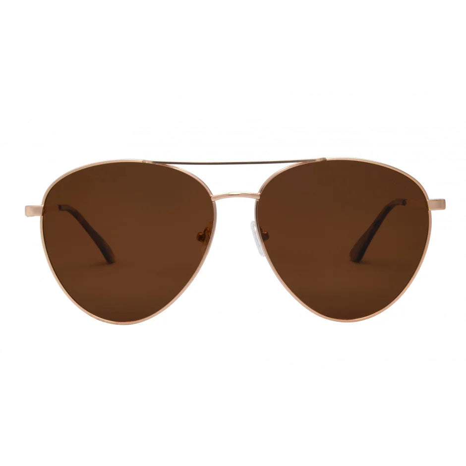 I SEA CHARLIE SUNGLASSES IN GOLD/BROWN POLARIZED