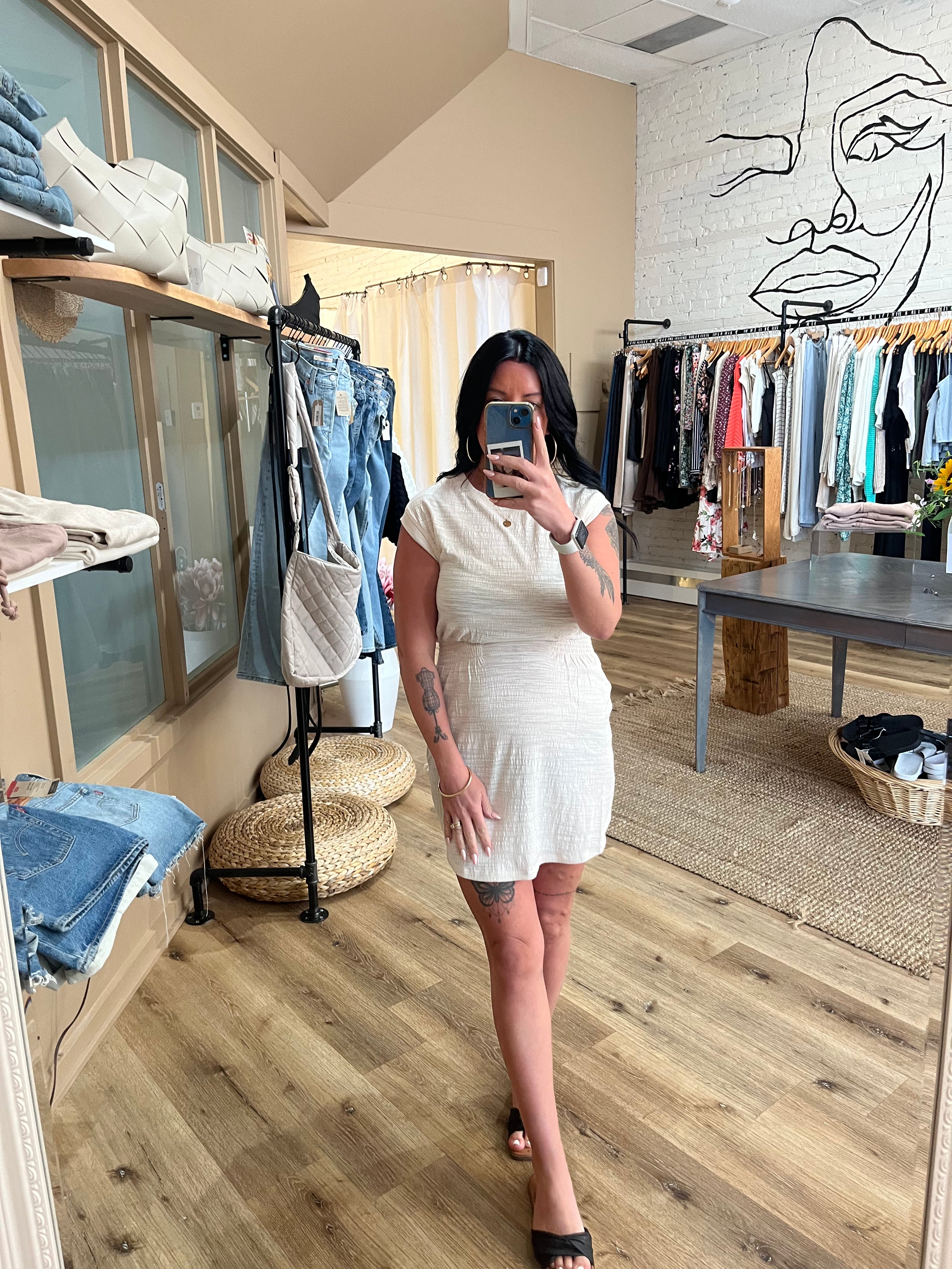 Z SUPPLY ROWAN KNIT DRESS-WHT