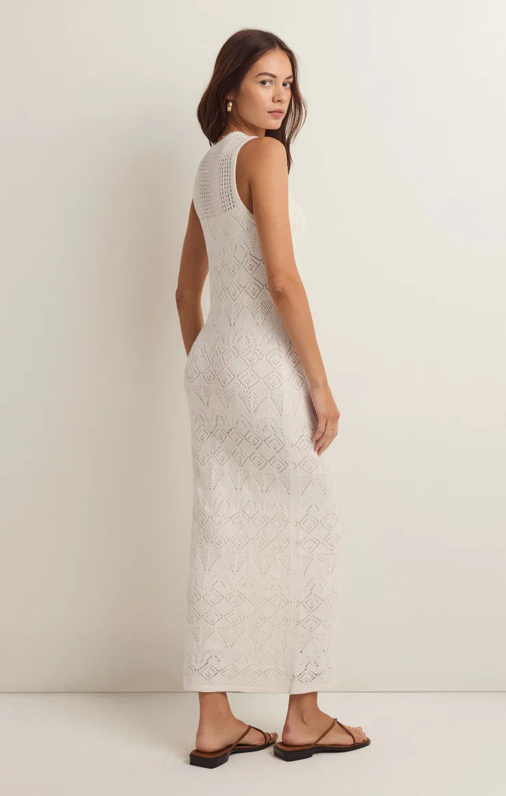 Z SUPPLY MALLORCA MIDI DRESS WHITE