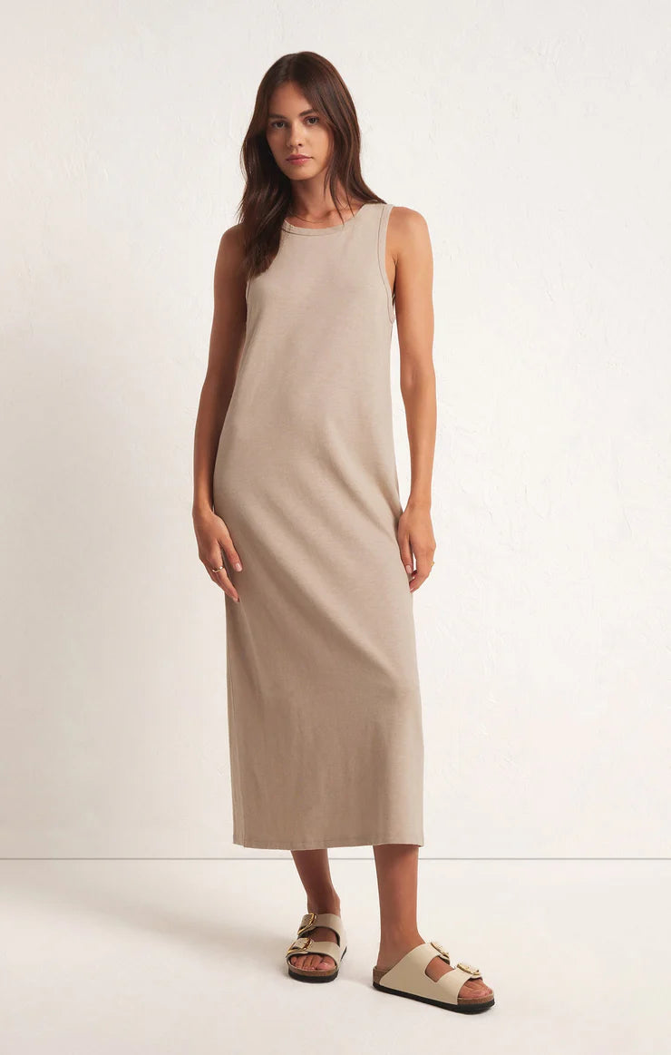 Z SUPPLY MYSTIC MIDI DRESS-PUTTY