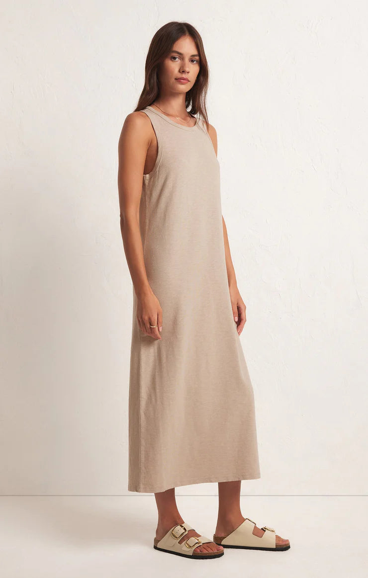 Z SUPPLY MYSTIC MIDI DRESS-PUTTY