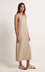 Load image into Gallery viewer, Z SUPPLY MYSTIC MIDI DRESS-PUTTY
