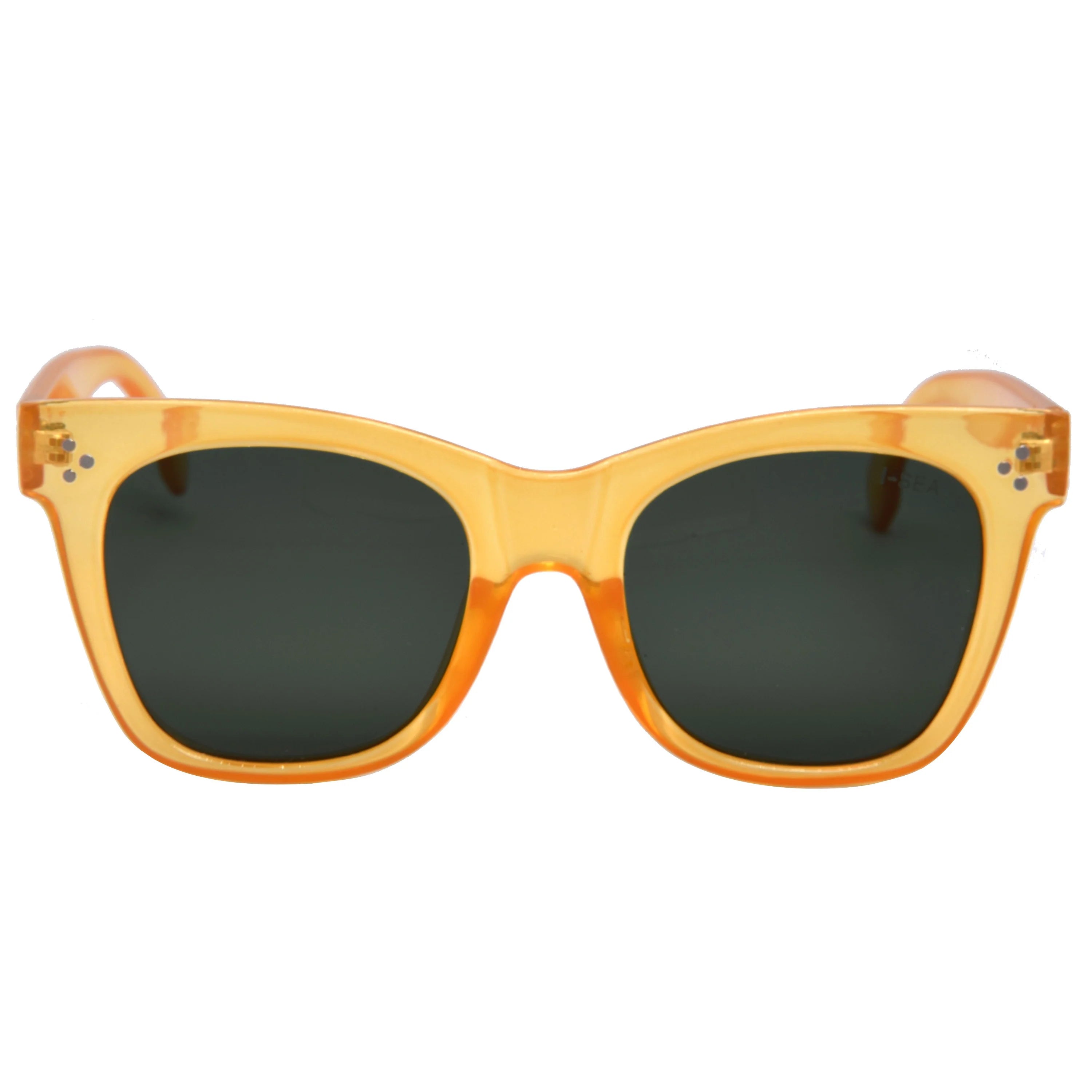 I SEA STEVIE SUNGLASSES IN YELLOW TORT/SMOKE POLARIZED