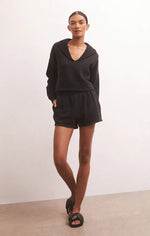 Load image into Gallery viewer, Z SUPPLY SPORTY FLEECE SHORT BLK
