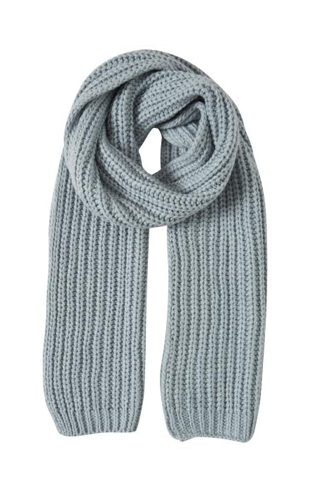 ICHI CHUNKY KNIT SCARF IN BLUE