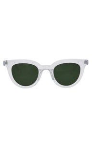 I SEA CANYON SUNGLASSES IN CLEAR/GREEN POLARIZED