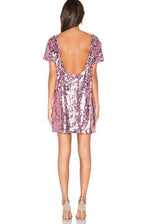 Load image into Gallery viewer, DISC SEQUIN BACKLESS DRESS
