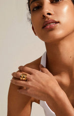 Load image into Gallery viewer, PILGRIM DREAMS STATEMENT RING IN GOLD
